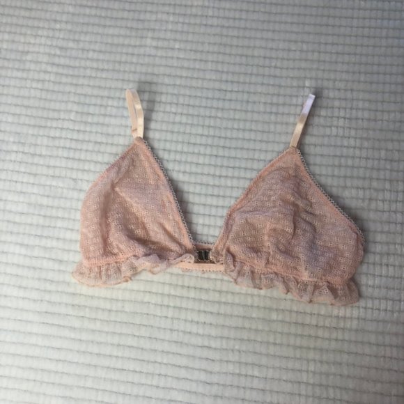 Pink Lace Bralette and Boy Shorts Set Size L - Picture 3 of 8